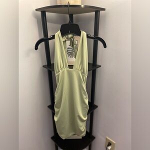 Green Halter Dress